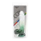 Kiotos Cox krāsains dildo ar piesūcekni – 18.5 cm (7.3″) – caurspīdīgi zaļš — Foto 8
