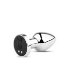 Metāla anālais spraudnis S vibrators ar USB uzlādi un tālvadības pulti — Foto 4