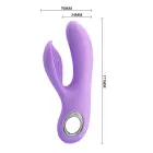 PRETTY LOVE CANROL USB vibratorius – 18 cm (7″) – mėlynas — Nuotrauka 5