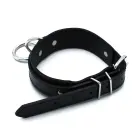 Black Leather Collar with Big O-Ring — Photo 5