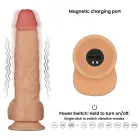 LoveToy Power Basics Cock – įkraunamas vibruojantis realistiškas dildo su siurbtuku – 24 cm (9,5 colio) — Nuotrauka 1