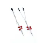 Fetish B sērijas ekskluzīvas krūšu galu skavas Nr.4 ar ķēdīti un zvaniņiem Foto 1