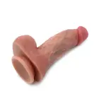 Kiotos Cox reālistisks dzīslains silikona dildo ar piesūcekni un strap-on saderību – 19 cm (7.5″) – miesas krāsa — Foto 8