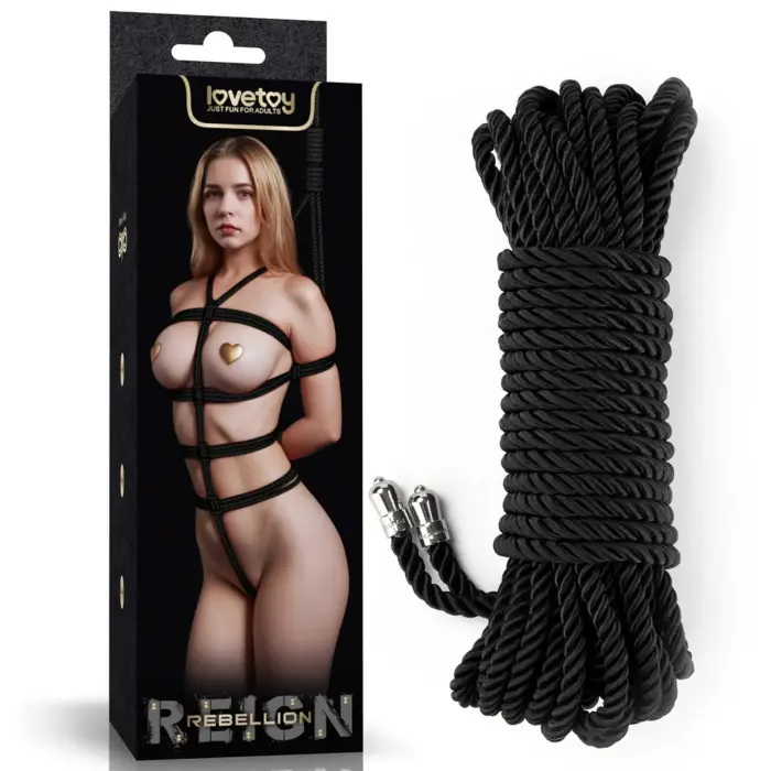 Rebellion Reign Silky Bondage Rope – bondage rope – polyester – black – 10 m