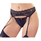 Cottelli Collection Lace Lingerie Set with Adjustable Suspenders – Black – L — Photo 2