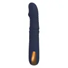 GODDESS AFRODITE vibratorius su judėjimu aukštyn ir žemyn ir besisukančiais karoliukais – 22.3 cm (8.78″) – tamsiai mėlynas — Nuotrauka 2