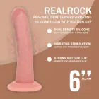 Dual Density Curved Realistic Vibrating Dildo – 15.5 cm (6″) – Skin — Photo 5