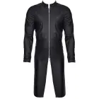 RMMario001 Wetlook paltas su sidabriniu užtrauktuku ir raudonais akcentais – juodas – L — Nuotrauka 7