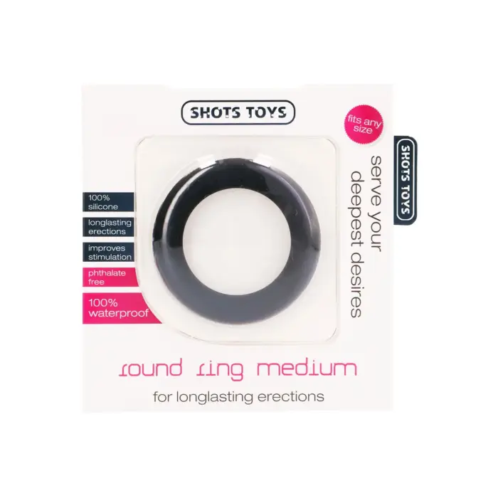 Round Cock Ring – M – Black