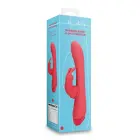 Svyruojantis triušio G taško vibratorius – 18 cm – raudonas — Nuotrauka 1