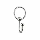 Sinner Gear Stainless Steel Glans Ring with Retention Plug – Silver – M — Photo 1