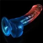 Dazzle Studs Reālistisks dildo ar piesūcekni – 20 cm (8″) – Daudzkrāsains — Foto 5