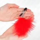 KINK Feather Nipple Clamp Red 7 cm – Adjustable Metal Accessory — Photo 3