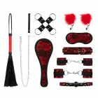 Bedroom Fantasies набор BDSM из 8 предметов из кружева и искусственной кожи – красный — Фото 4