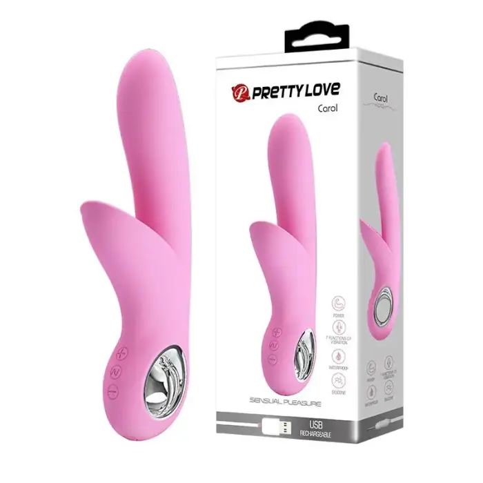 PRETTY LOVE Carol кролик-вибратор – 18 cm (7″) – розовый