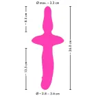 Couples Choice 2in1 Vibrators + anālās tampona – melns Foto 10