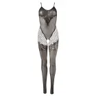 Cottelli Fantasy кружевной и сетчатый костюм catsuit с подвязками – чёрный – S-L — Фото 10