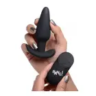 Vibrating Silicone Butt Plug with Remote Control – 18–20 cm – Black — Photo 5