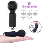 Uzlādējams mini vibrators ar 20 funkcijām – rozā — Foto 5