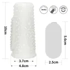 LoveToy Vibrating Drip Knights Ring – white – TPE – C-ring with vibration — Photo 2