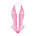 Christine Renee – mežģīņu bodysuit ar atvērtu kārklu – rozā – L/XL — Foto 4
