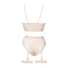 Divdaļīgs krūštura komplekts ar zeķturiem – rozā – One Size Foto 8