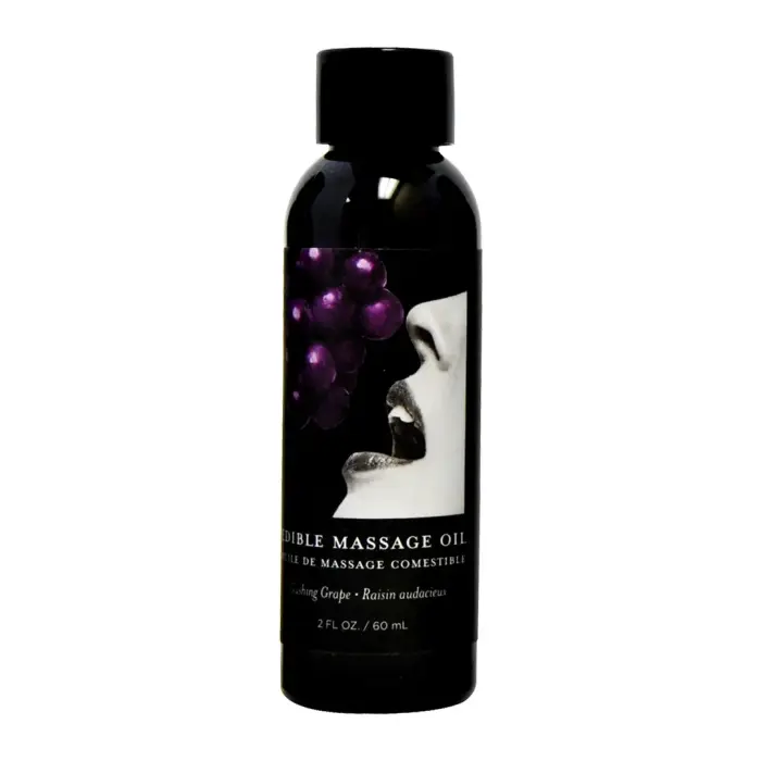 Earthly Body valgomas masažo aliejus su vynuogių skoniu – 60 ml