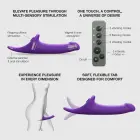 Daudzorgasma vibrators ar kustību – 26.5 cm – violets — Foto 4
