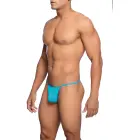 MOB Sheer T-Back Thong – Aqua – L/XL — Photo 1