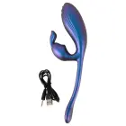 Sweet Smile Металлический гибкий двойной вибратор-пуля с Vibro-Bunny – 22.5 cm (8.9″) – разноцветный — Фото 13