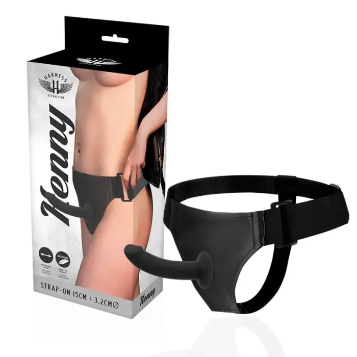 Harness Attraction Kenny регулируемый страпон-дилдо – 15 cm (6″) – черный