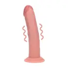 Dual Density Curved Realistic Vibrating Dildo – 20.3 cm (8″) – Skin — Photo 7
