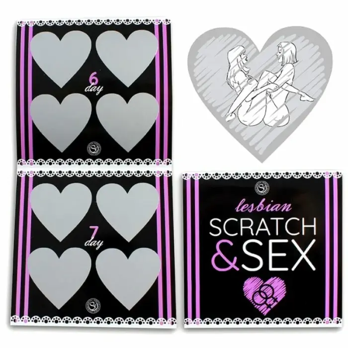 Secret Play Scratch & Discover erotiska kāršu spēle pāriem - Lesbian Edition, daudzvalodu