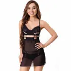 Livco Corsetti Fashion Maia Babydoll & Thong Set Black S/M — Photo 1
