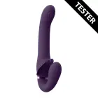 Satu - Pulse-Wave un vibrējošs bezšuvju strap-on – violets Foto 1