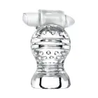 Lingam Shakti, vibrējošs masturbators, TPE, caurspīdīgs, 9 cm Foto 3