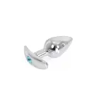 Aluminium Handle Anal Plug with Blue Gem – 7 cm — Photo 1