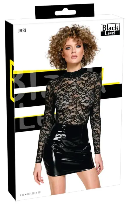 Black Level La Kleid Spitze Mini Dress – Black – XL