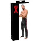 LateX Men's Latex Trousers with Red Stripes – Black – S — Photo 1