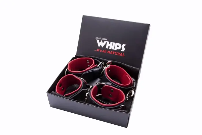 WHIPS кожаная система перекрестной фиксации – красная