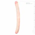 EasyToys – paindlik kahe otsaga dildo – kehaohutu silikoon – roosa – 50 cm — Foto 5