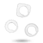 ADDICTED TOYS C-Ring Set Clear – Flexible Silicone Support Rings, 3 Sizes — Photo 2