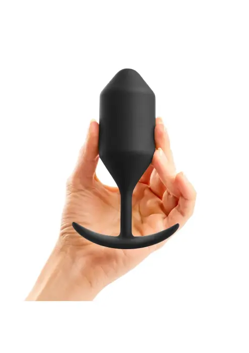 B-Vibe Snug Plug 4 – 14.5 cm – Melns Foto 5