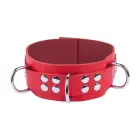 Red Leather Adjustable Collar – Red – 38-52 cm — Photo 1