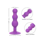 Triple Beaded anālais zondētājs ar bumbiņām – Violets — Foto 4