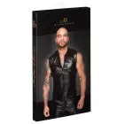 Noir Handmade – men's powerwetlook sleeveless hooded top with 2-way zip – black – L — Photo 1
