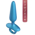 Slim Vibrating Anal Plug with Remote – Blue — Photo 8