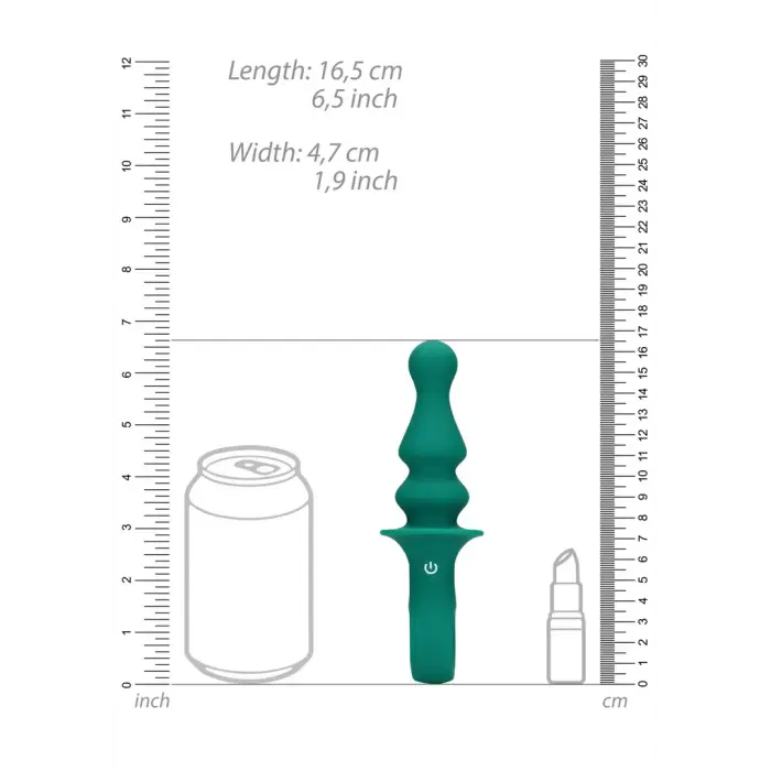 Вибратор в форме пешки – Peacock Plume – Green Фото num