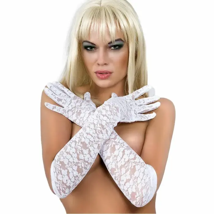Chilirose CR 3071 White Lace Elegant Evening Gloves – Universal Size
