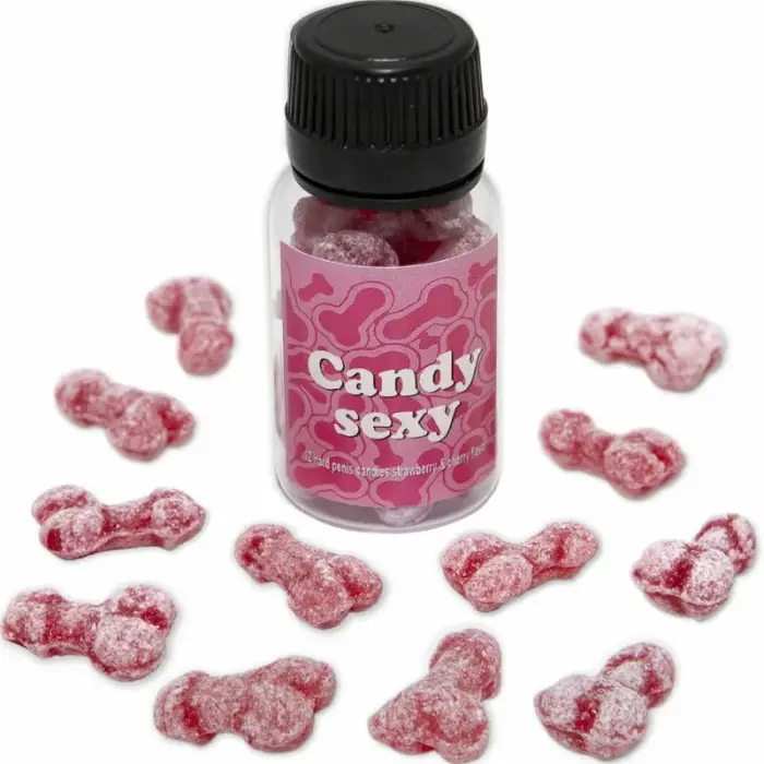 Diablo Picante "Red" novelty candy jar – strawberry & cherry – 12 pcs